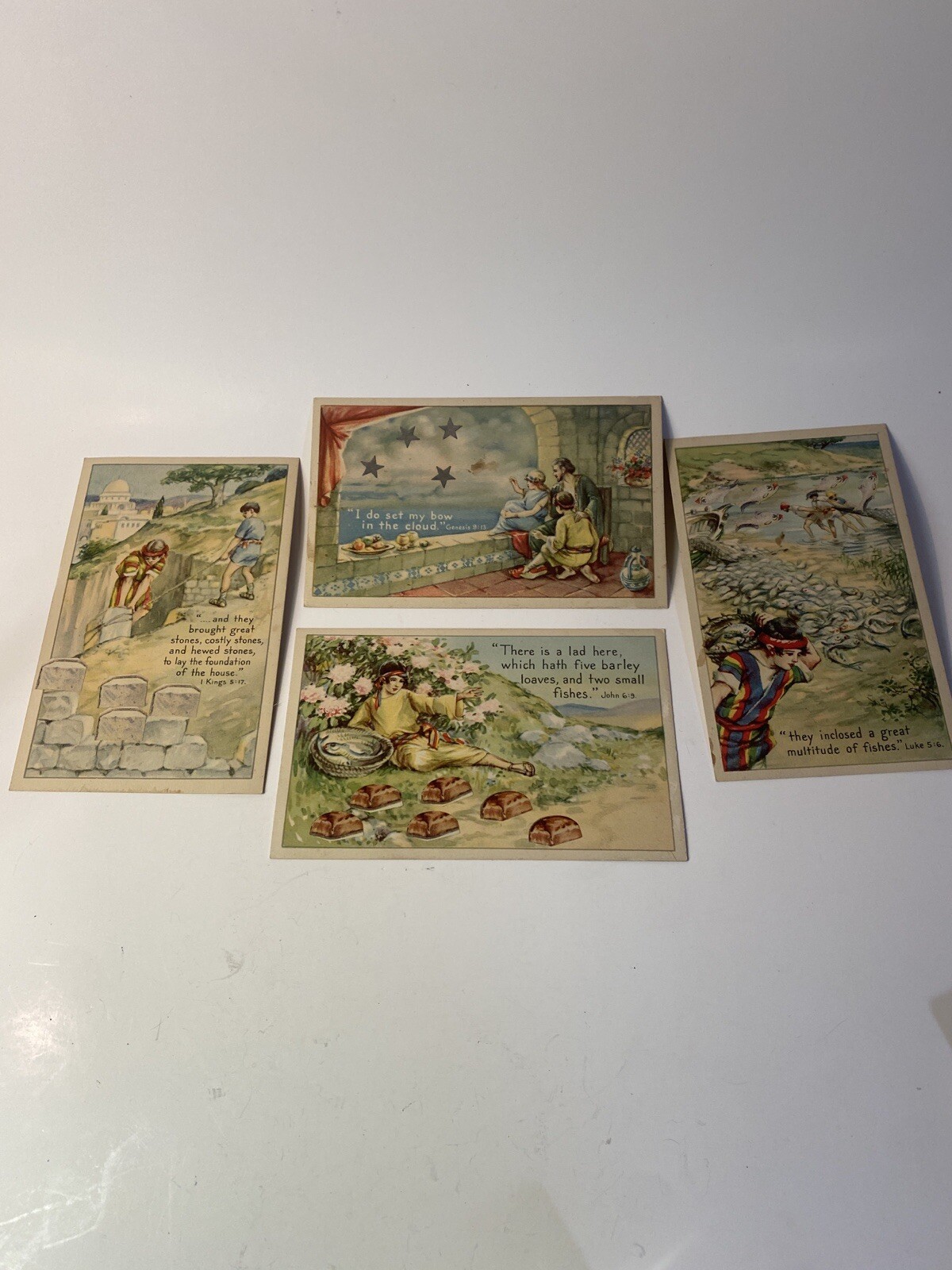 1924 National Line of Monthly Attendance Award Cards Bible Subjects 1926 4 Cards