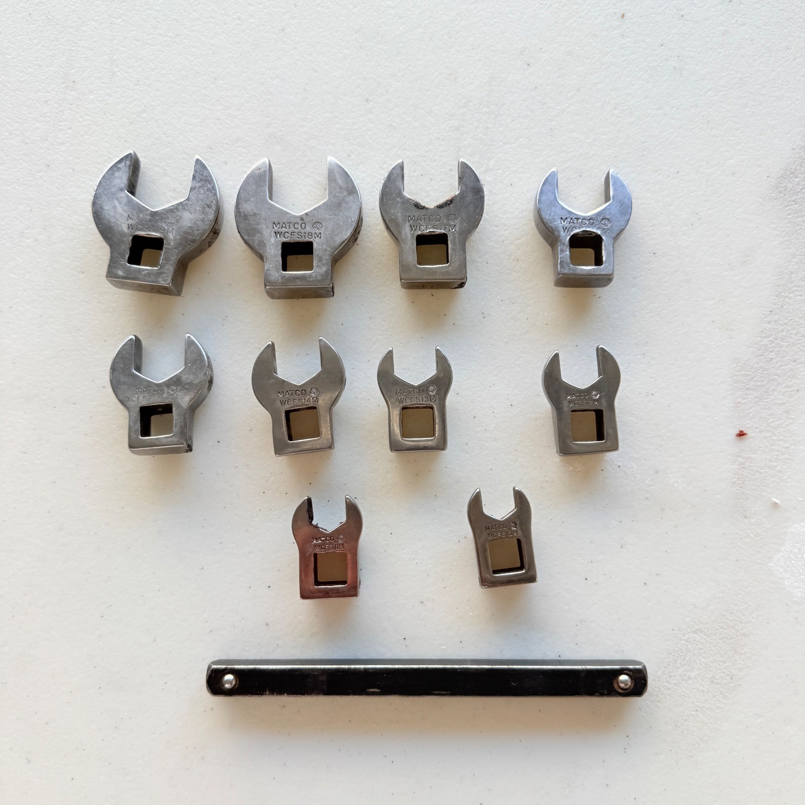 Matco Tools 10pc Metric Crowfoot Flare Nut Wrench Set 10-19mm 3/8 Drive WCFS
