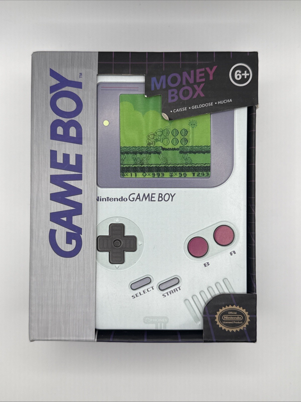 Super Mario Land Game Boy Tin Money Box Coin Bank – Lenticular Screen – Paladone