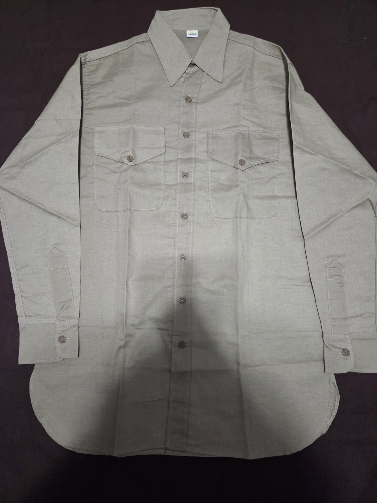 ATF Repro WWII USMC Khaki Shirt Size 16x34