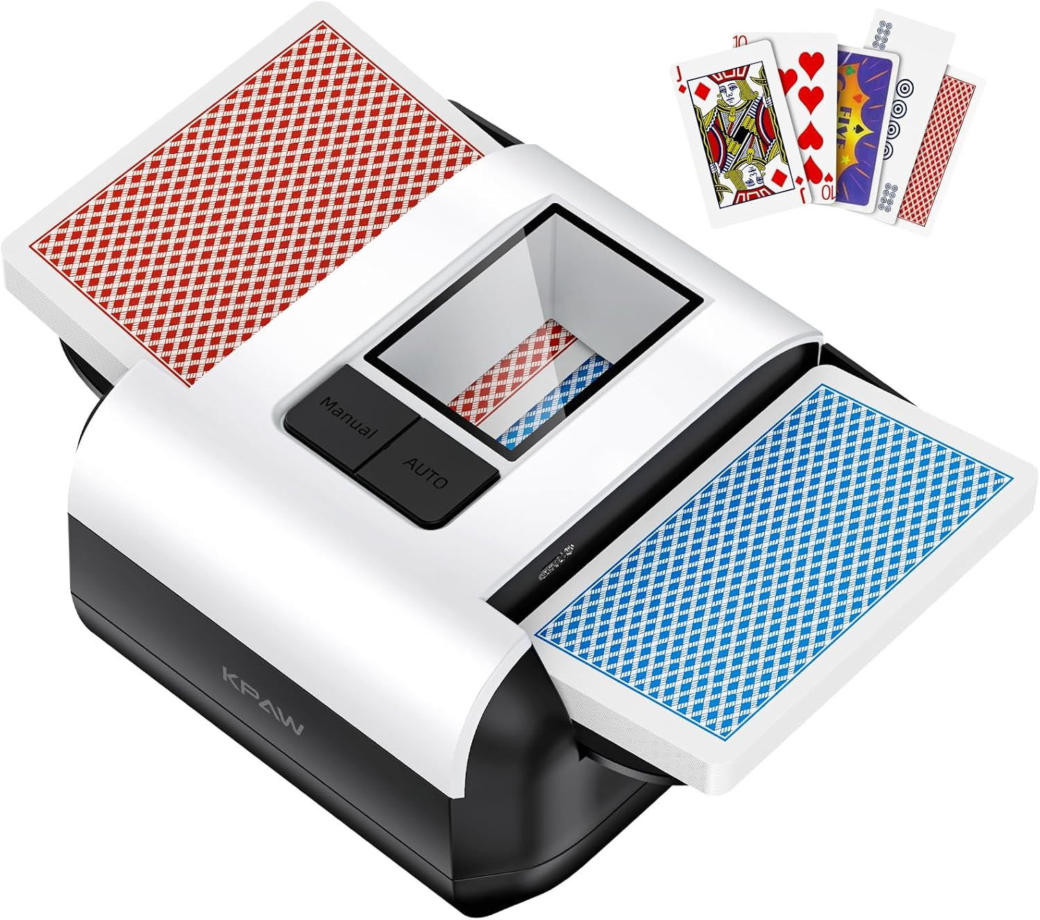 Automatic Card Shuffler 1-2 Deck USB-C Rechargeable Electric Card Shuffling Mach