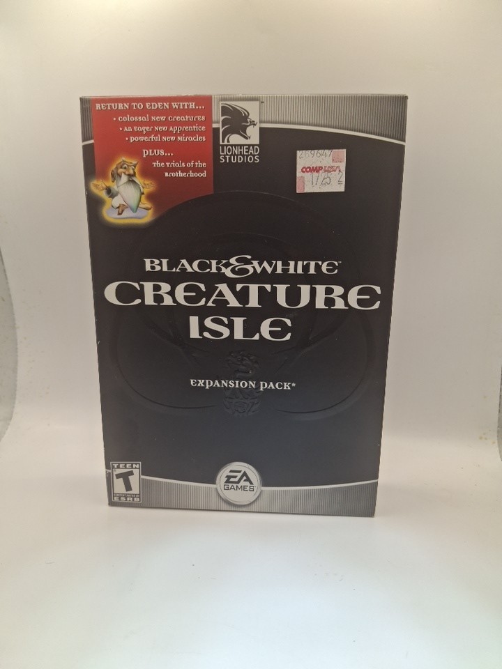 Black & White: Creature Isle Expansion Pack (PC, 2002) Sealed
