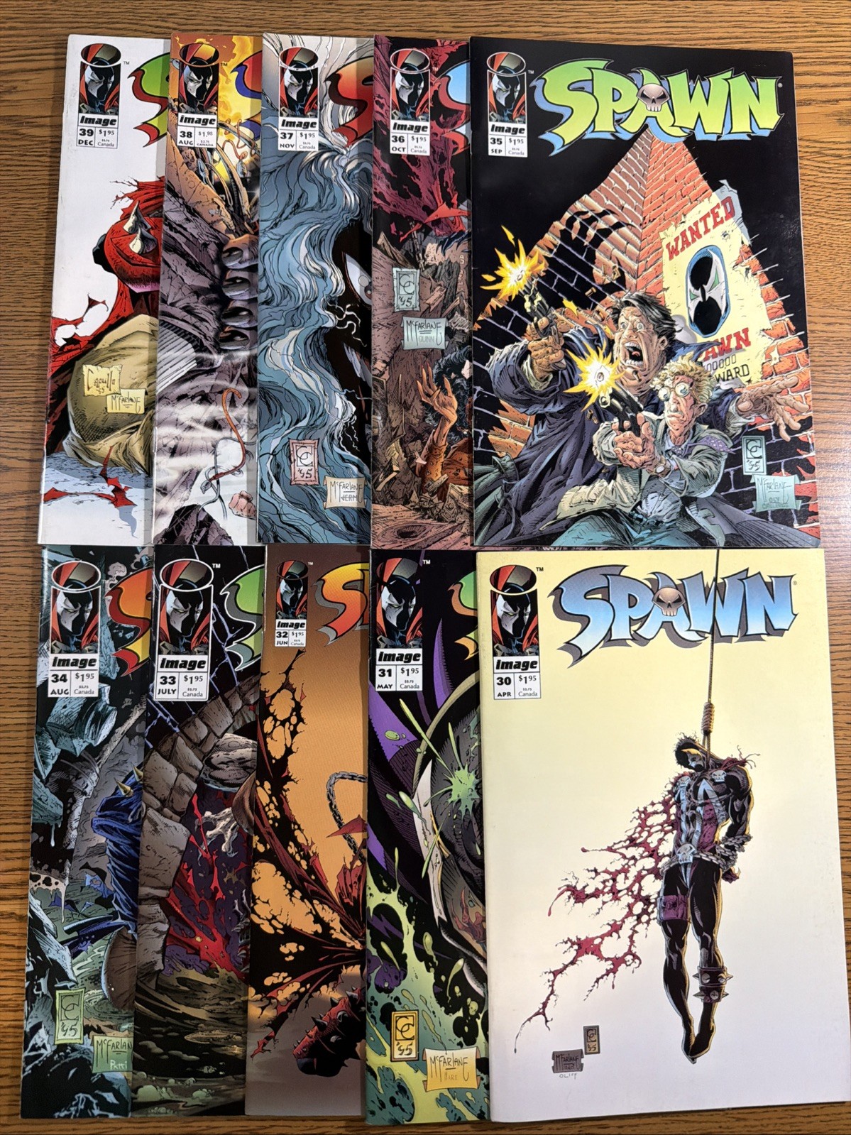 Spawn #30 31 32 33 34 35 36 37 38 39 1992 Image Lot Run Set Mcfarlane VF/NM