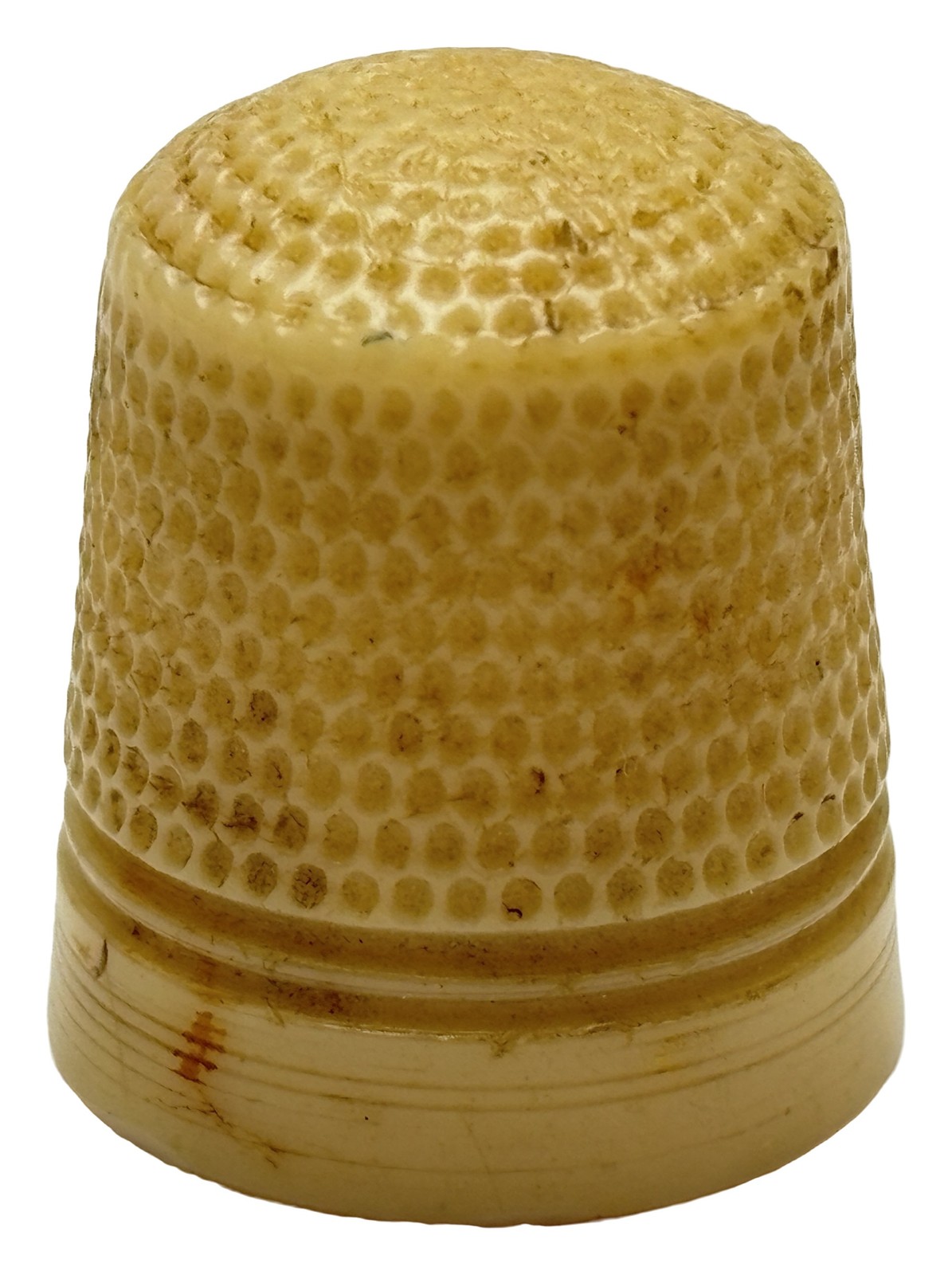 Vintage Cream Sewing Thimble Dimpled Collectible Haberdashery