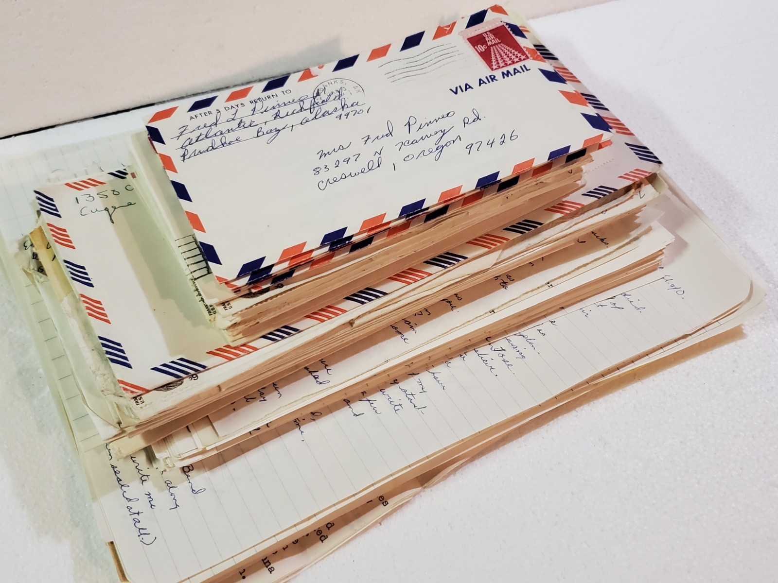 1960s-80s Vintage Ephemera Military Letters AIR MAIL War 278 pc Lot Army Navy