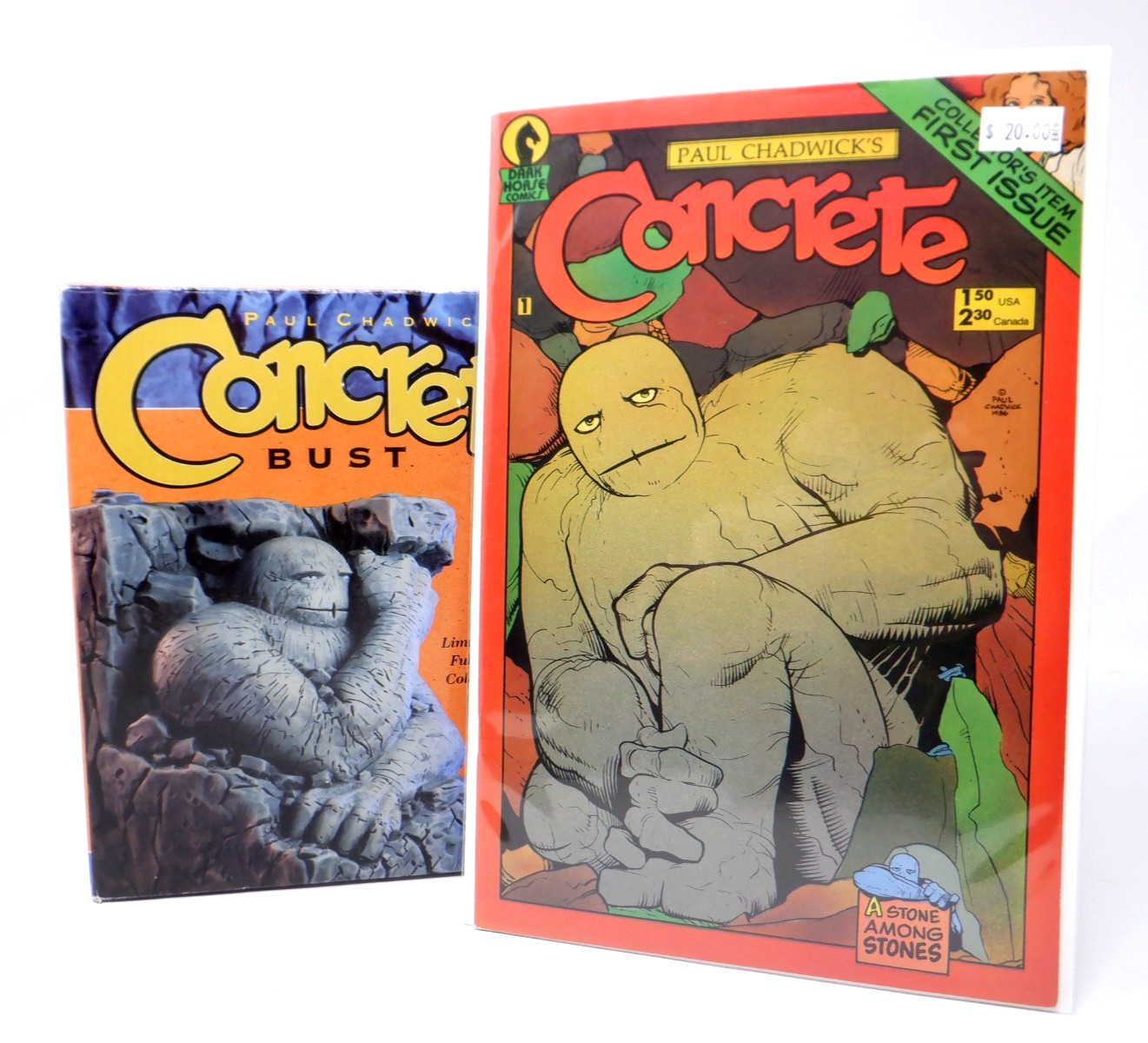 Paul Chadwick's Concrete Bust Statue #665/1000 Dark Horse Bowen Studios w/Comic