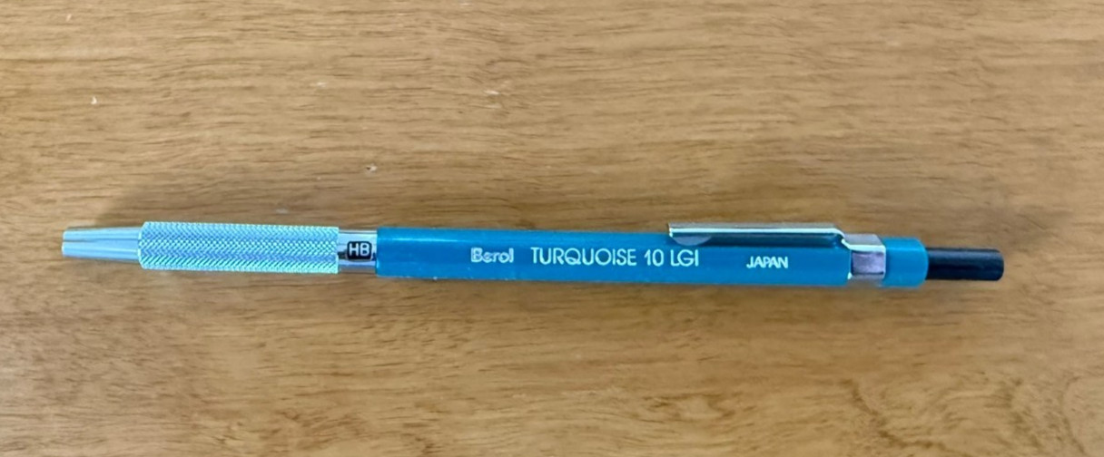 Vintage Berol  Turquoise Blue Model 10 LGI 2.375mm Lead Holder Japan
