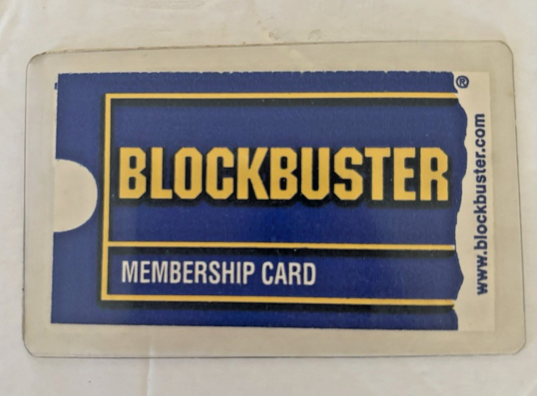 Blockbuster Video Vintage Laminated Membership Card Issued 2000 in Las Vegas