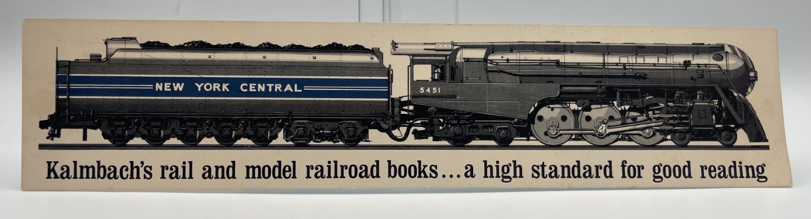 Vintage Kalmbach Rail & Model Railroad Books Bookmark New York Central 5451