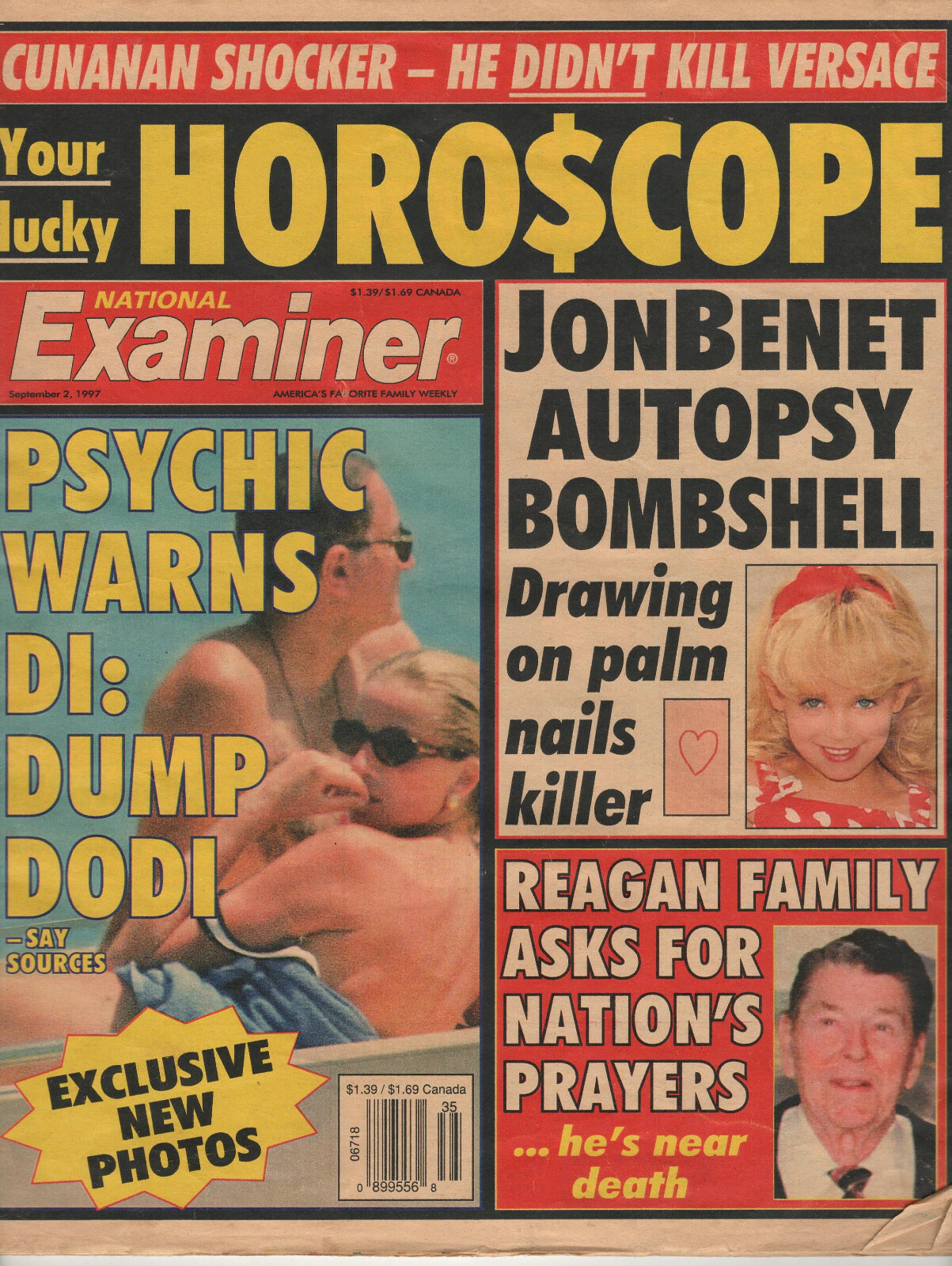Princess Diana - Psychic Warning Rare Vintage National Examiner Magazine 1997
