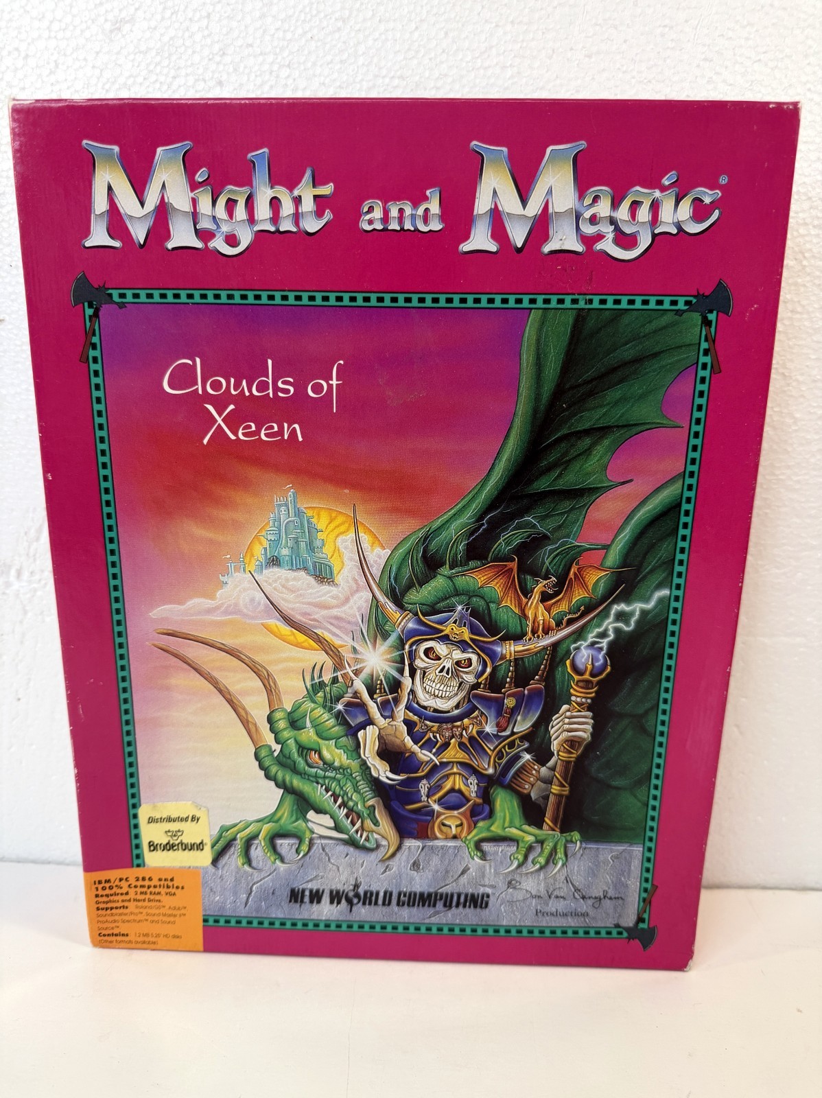 Might & Magic IV Clouds of Xeen PC Big Box Complete 3.5 Disks Map Manual 1992