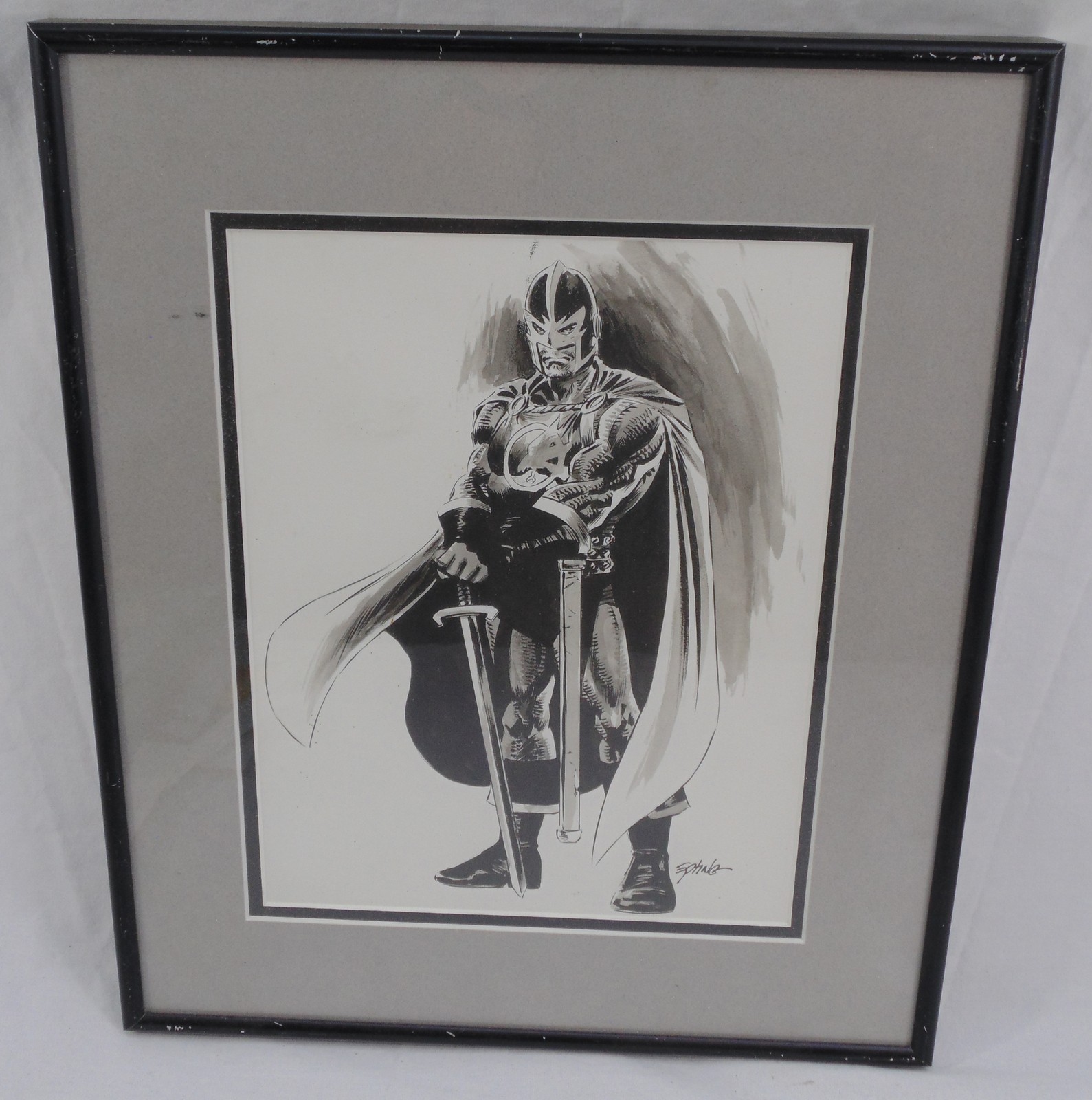 Steve Epting Black Knight Marvel Universe Inkwash Original Comic Art Artwork