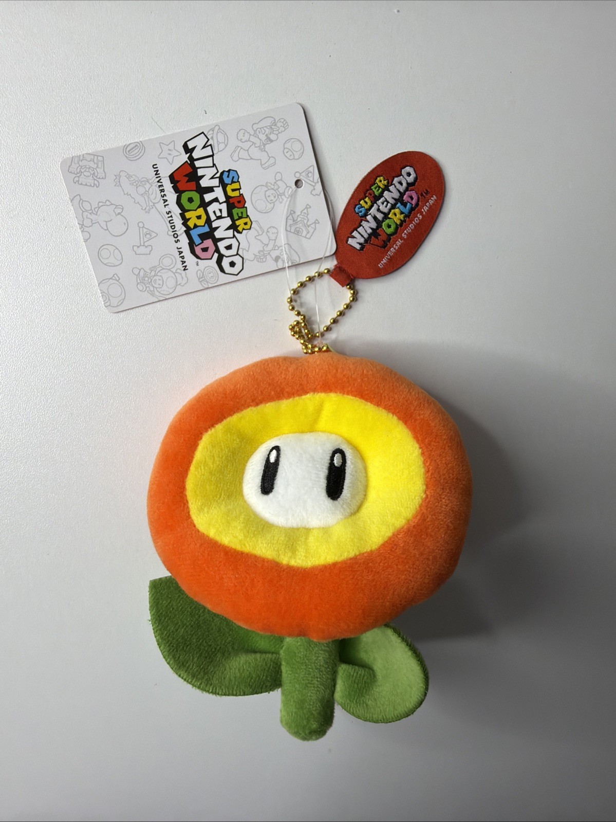 USJ Super Nintendo World Fire Flower Plush Keychain Mario Japan New w/ Tags