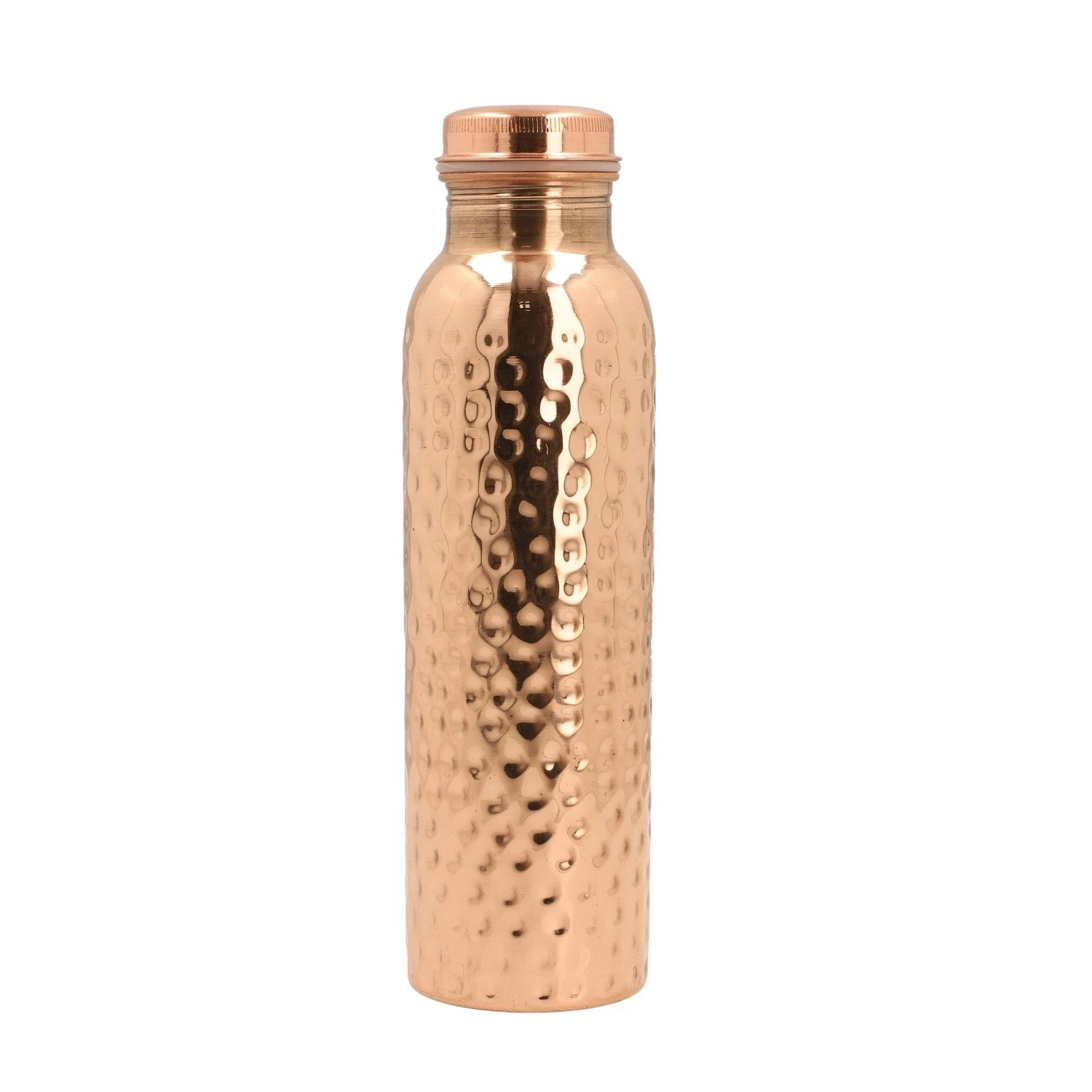 27 oz Pure Copper Water Bottle - Handmade Hammered Finish - Ayurvedic Health USA