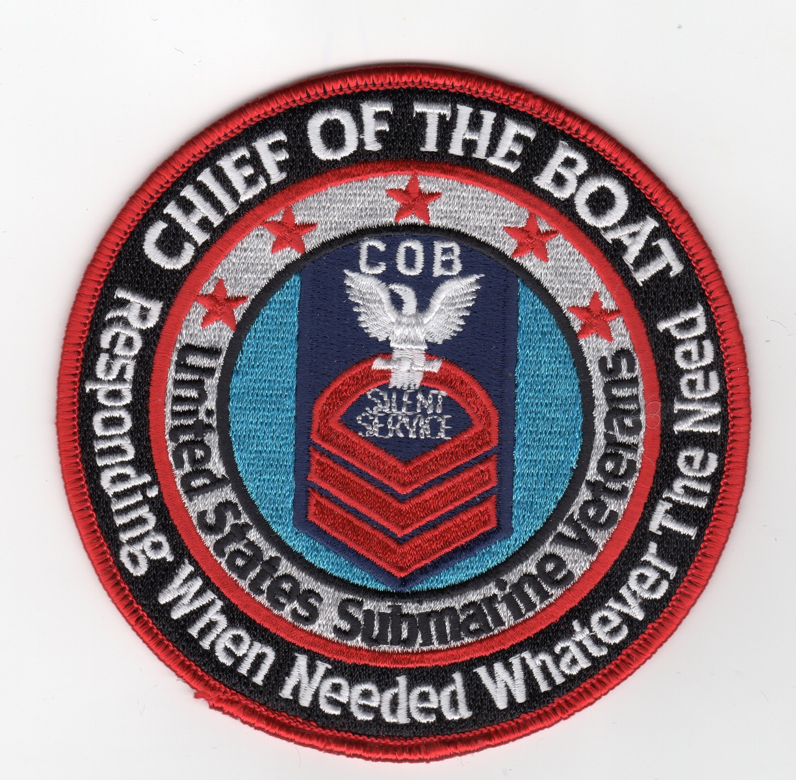 Chief of the Boat Responding When Needed Whatever The Need BC Patch Cat No C6651
