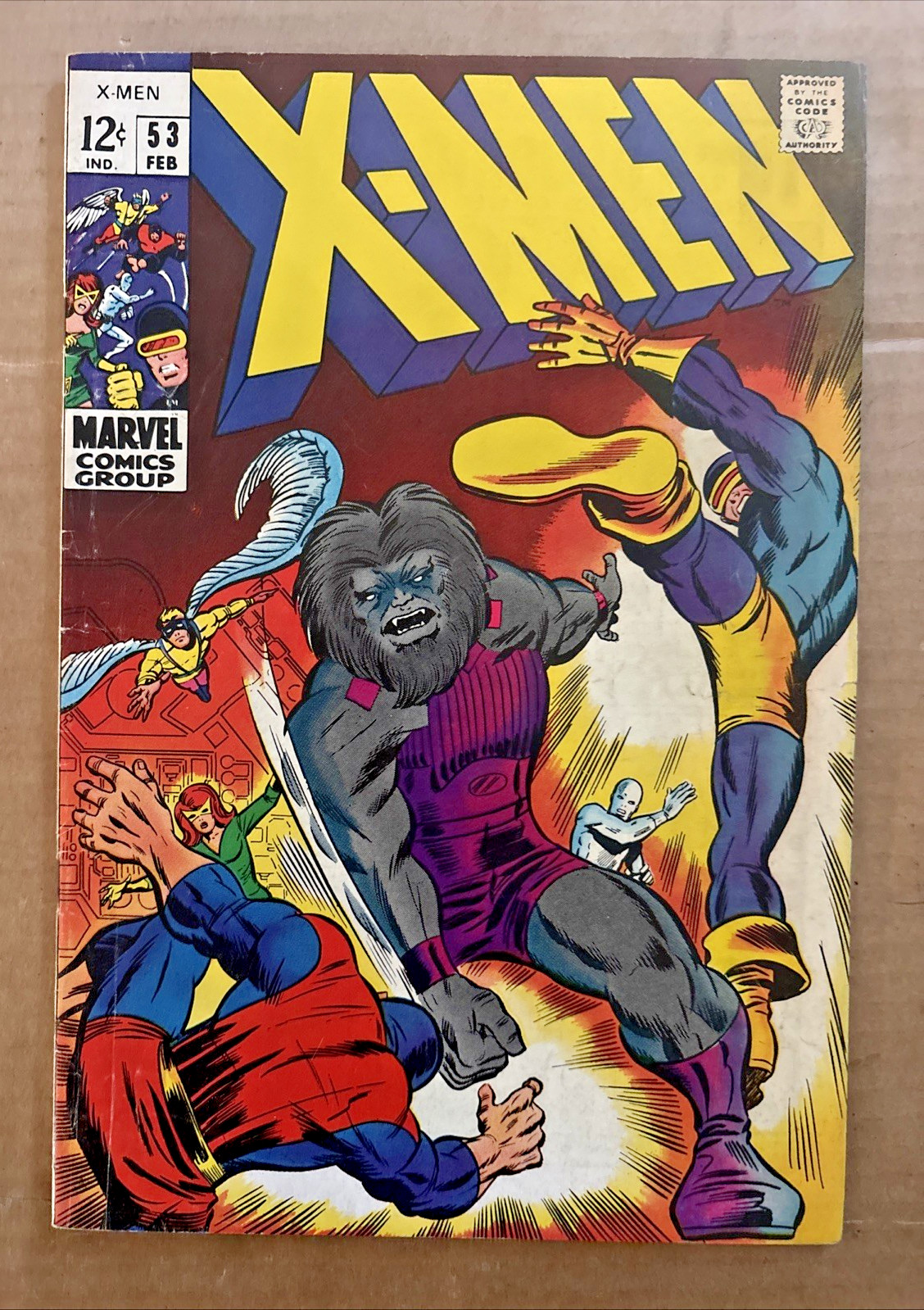 X-Men #53 Feb 1969 Barry Smith Cover/Art Blastaar Silver Age Marvel Fine (6.0)
