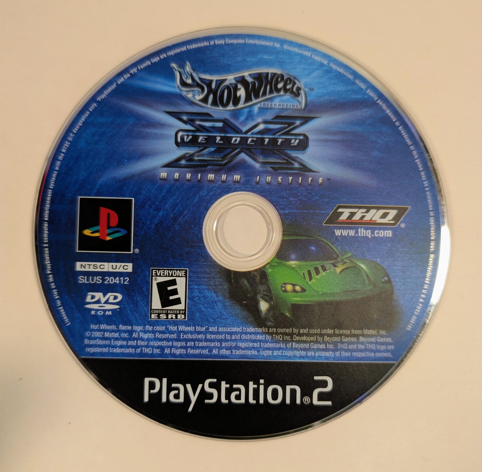 Hot Wheels Velocity X Sony PlayStation 2 (PS2)- Disc Only - Tested - No Tracking