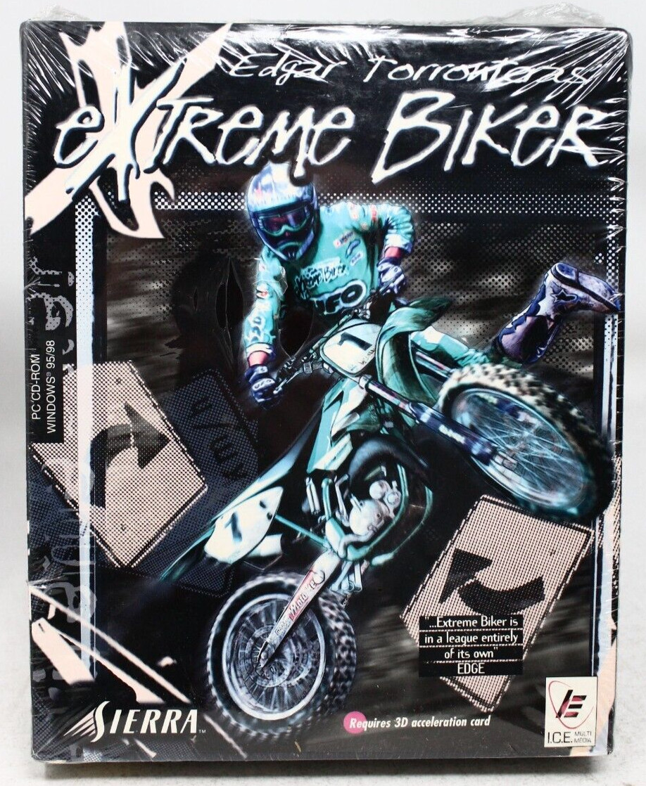Extreme Biker - PC Video Game Big Box Rare Collectible - New Sealed - See desc.