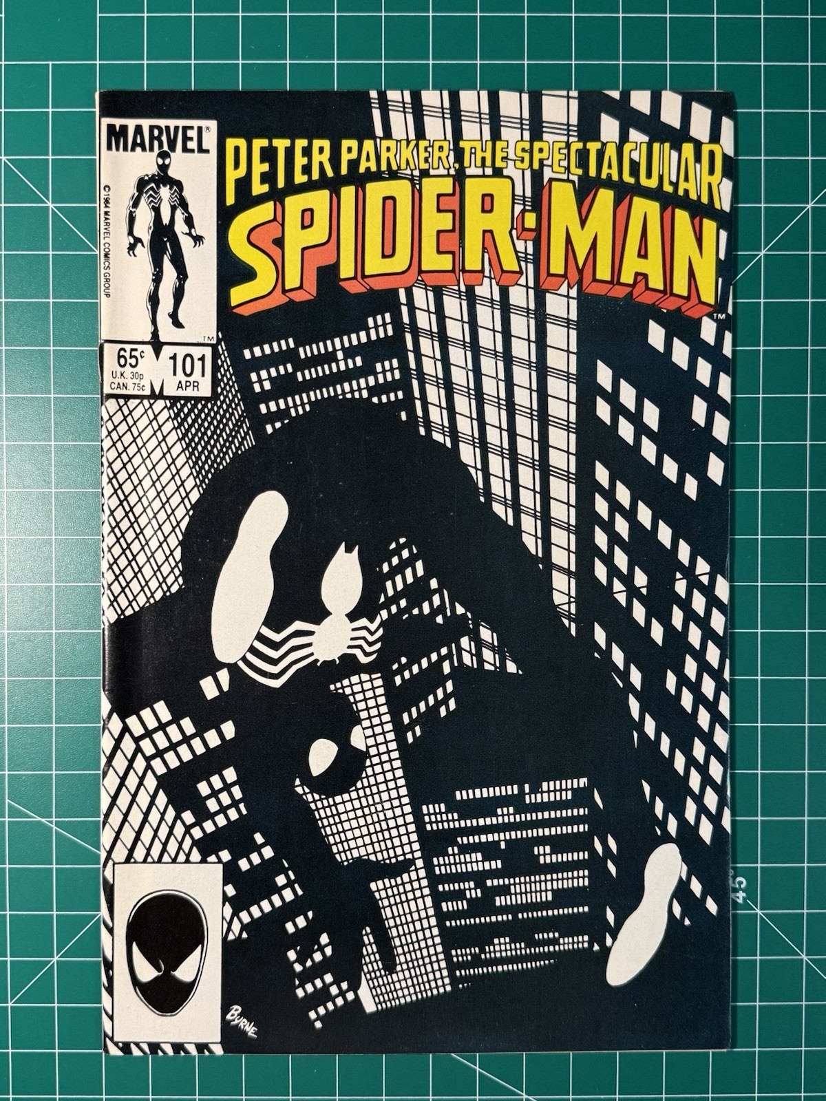 Spectacular Spider-Man #101 (1985) Iconic Negative Space Cover Marvel 8.0 VF