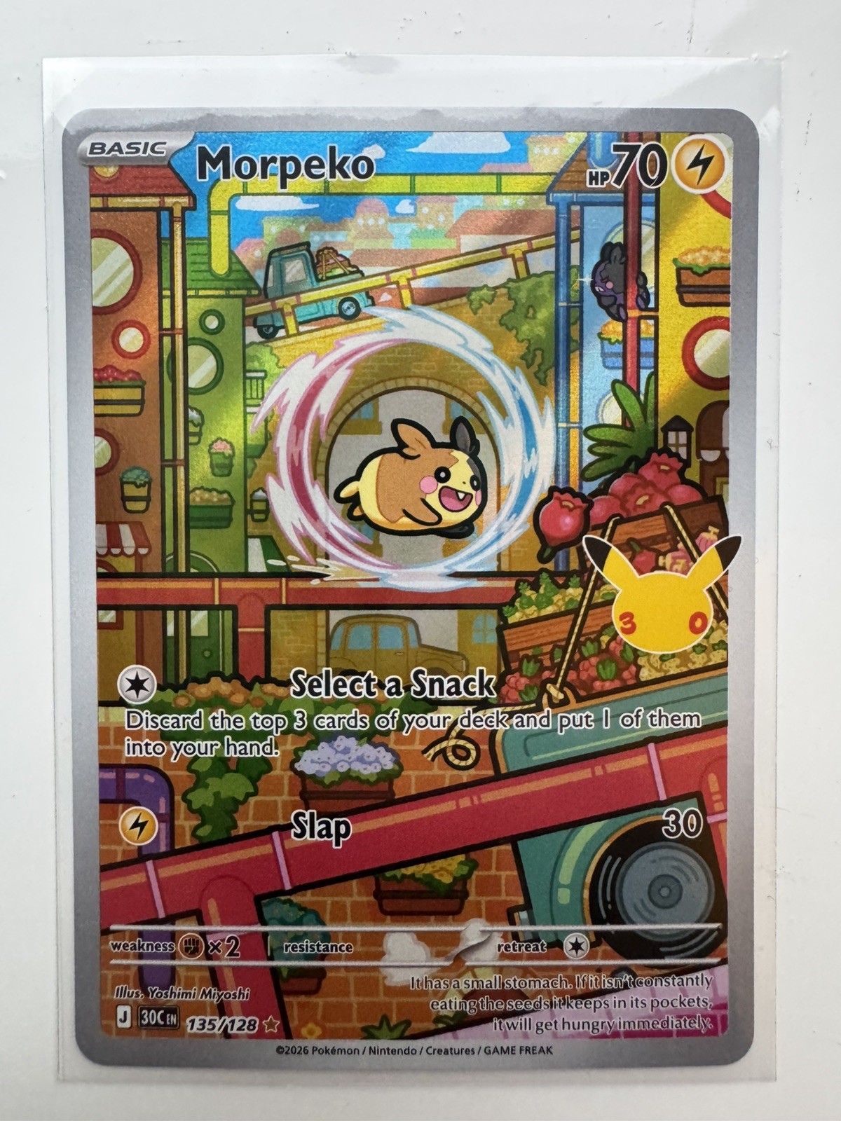 Pokémon TCG Morpeko 135/128 - Pokemon 30th Anniversary Celebration