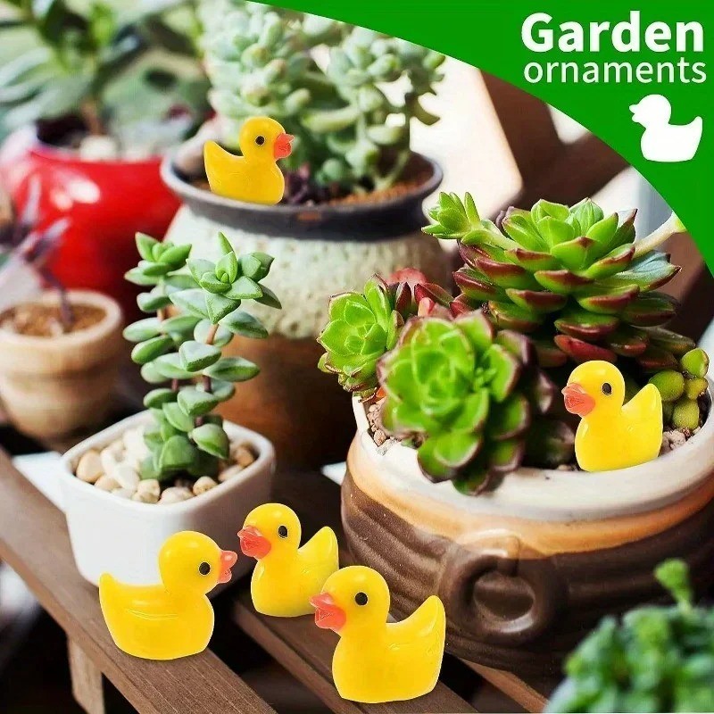  220 Pcs Mini Resin Ducks Bulk yellowTiny FigurinesFairyGarden Crafts Tiny Duck