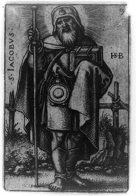 Photo:Saint James St Jacobvs Religious Woodcut Print 1500s