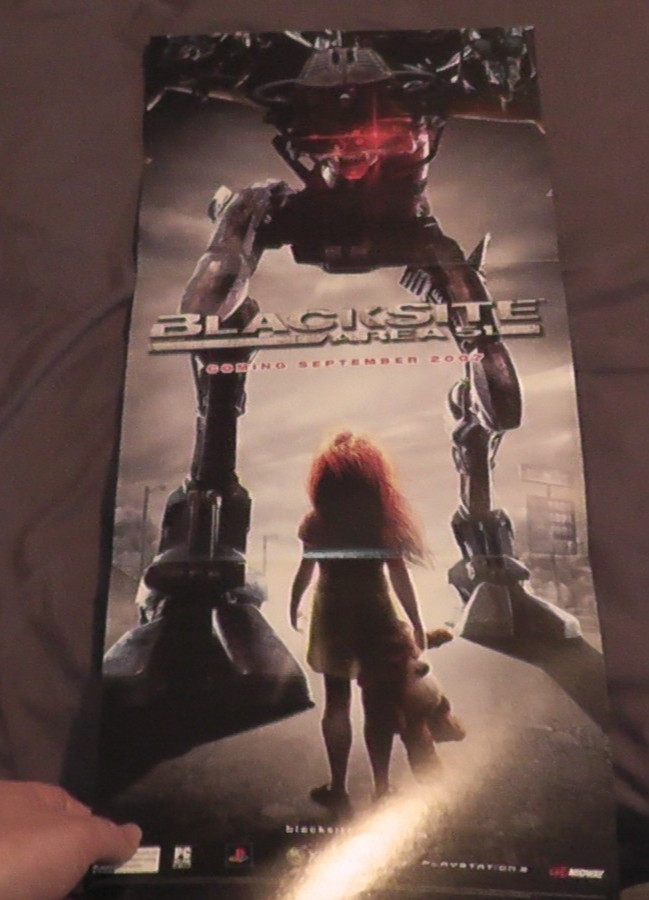 blacksite area 51 stranglehold double sided poster