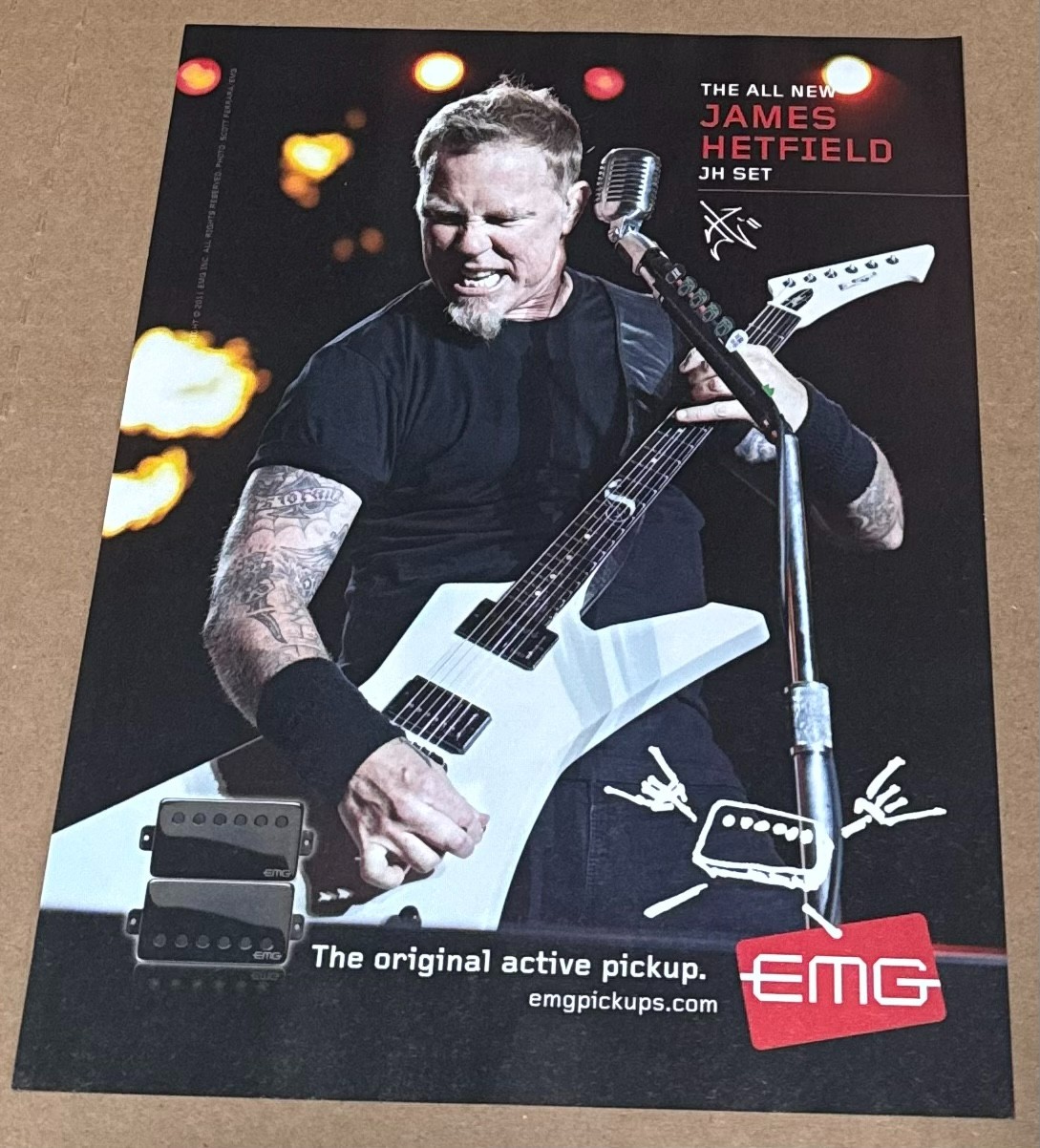 JAMES HETFIELD of METALLICA - EMG PICKUPS - 2011 Print Advertisement