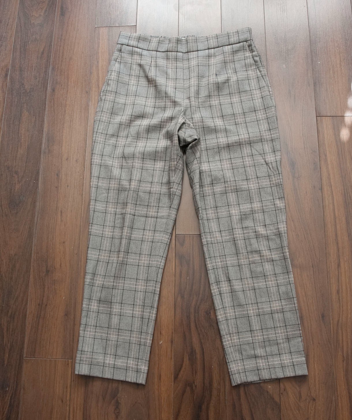 Babaton Aritzia Capri Pants Women Size 6/ 29x24 Gray Plaid *55d0909p