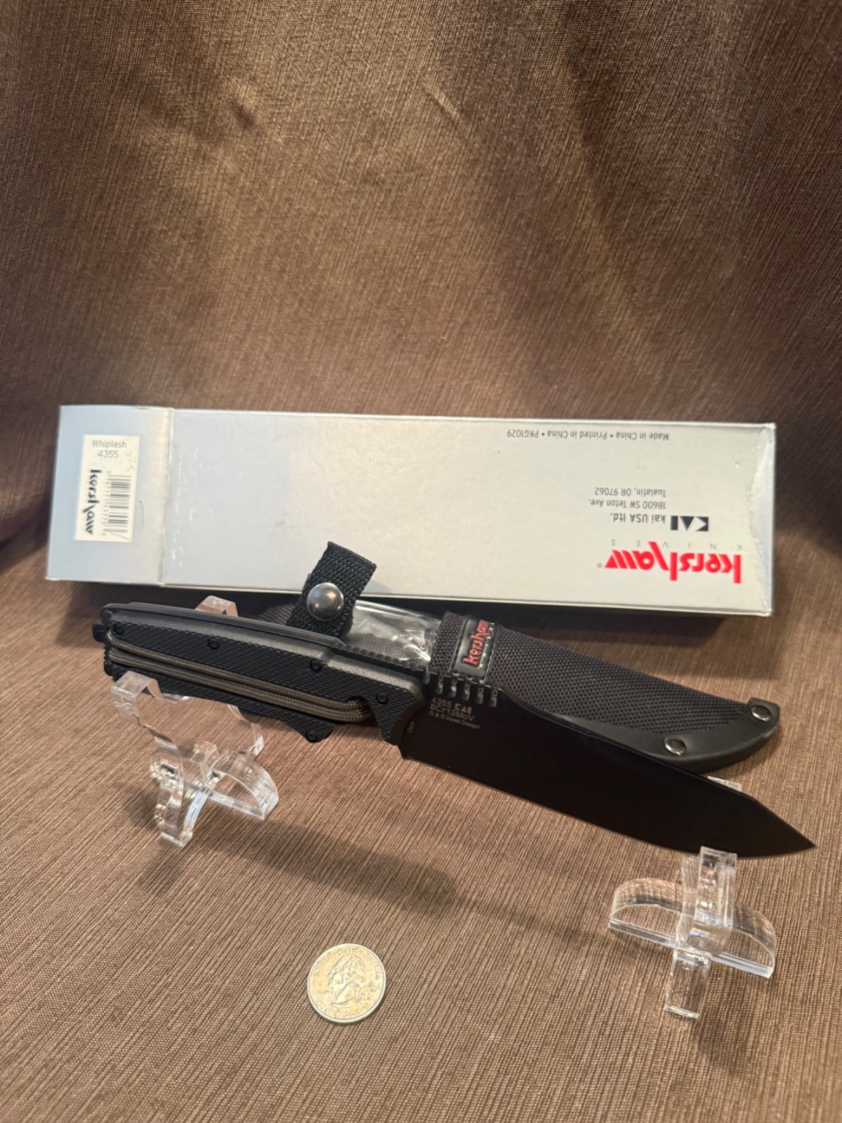 Kershaw Whiplash 4355 Tactical Fixed Blade Knife with Box NEW
