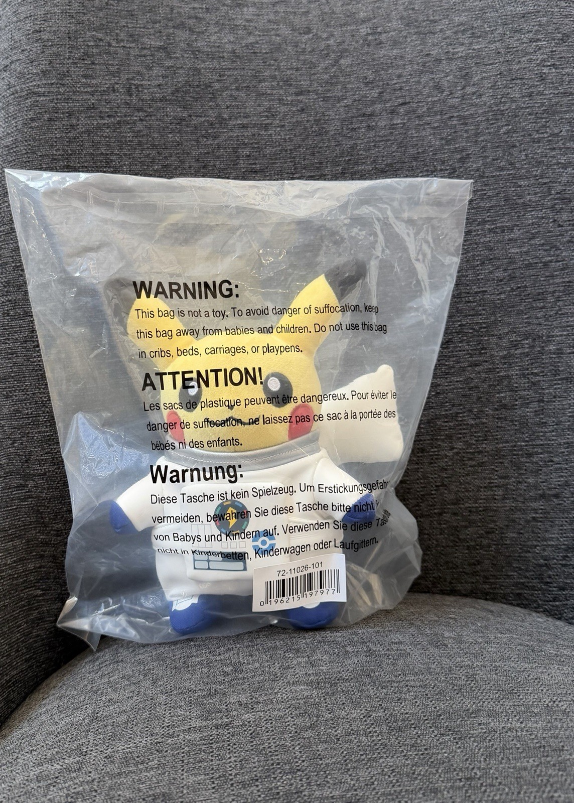 Pokemon Center x ESA: Astronaut Pikachu Male Plush Spacesuit White- New Sealed ✅
