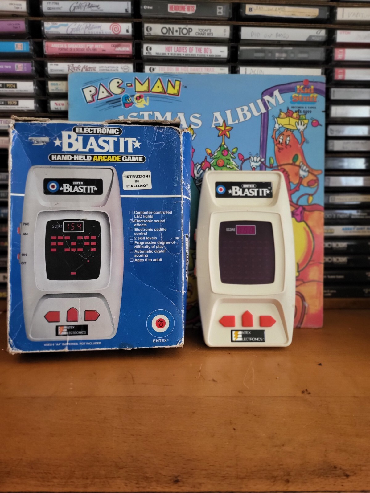 Entex Blast it Vintage 1980 LED Handheld Electronic Game - RARE TESTED WORKING