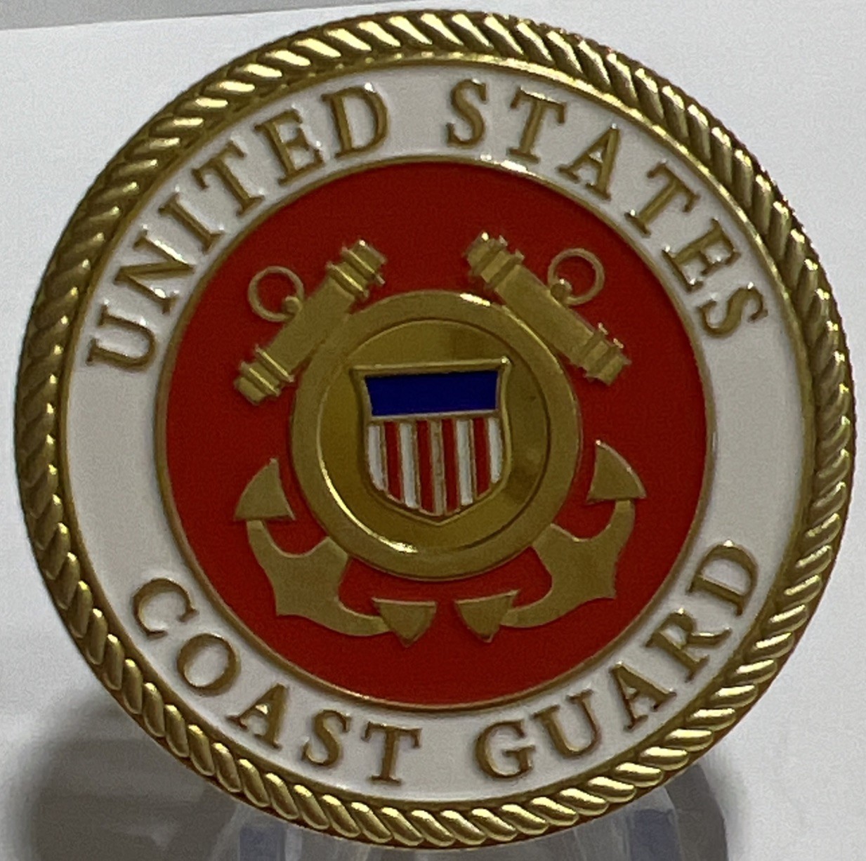 * US Coast Guard Challenge Coin With Prayer On Reverse Side
