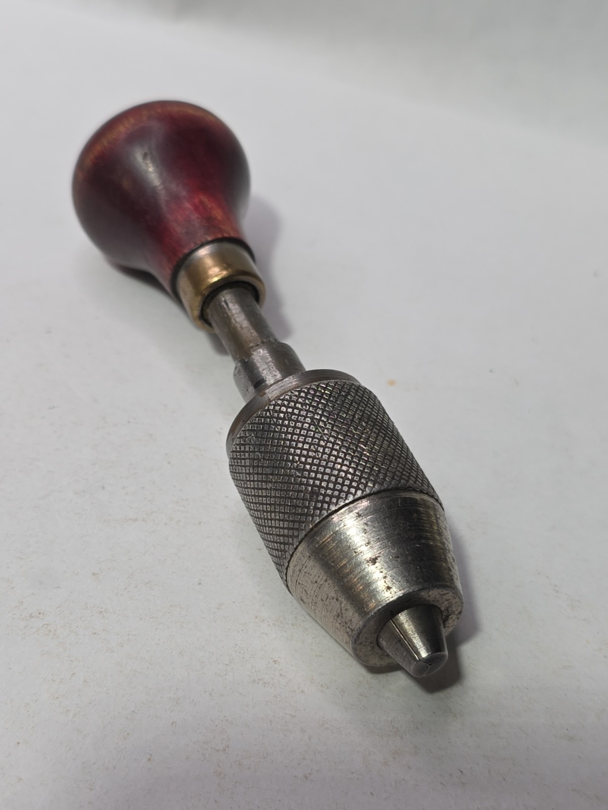 Antique Gunsmith Drill - Jewelers Non Crank Hand Drill  Closes Tight 4 1/2