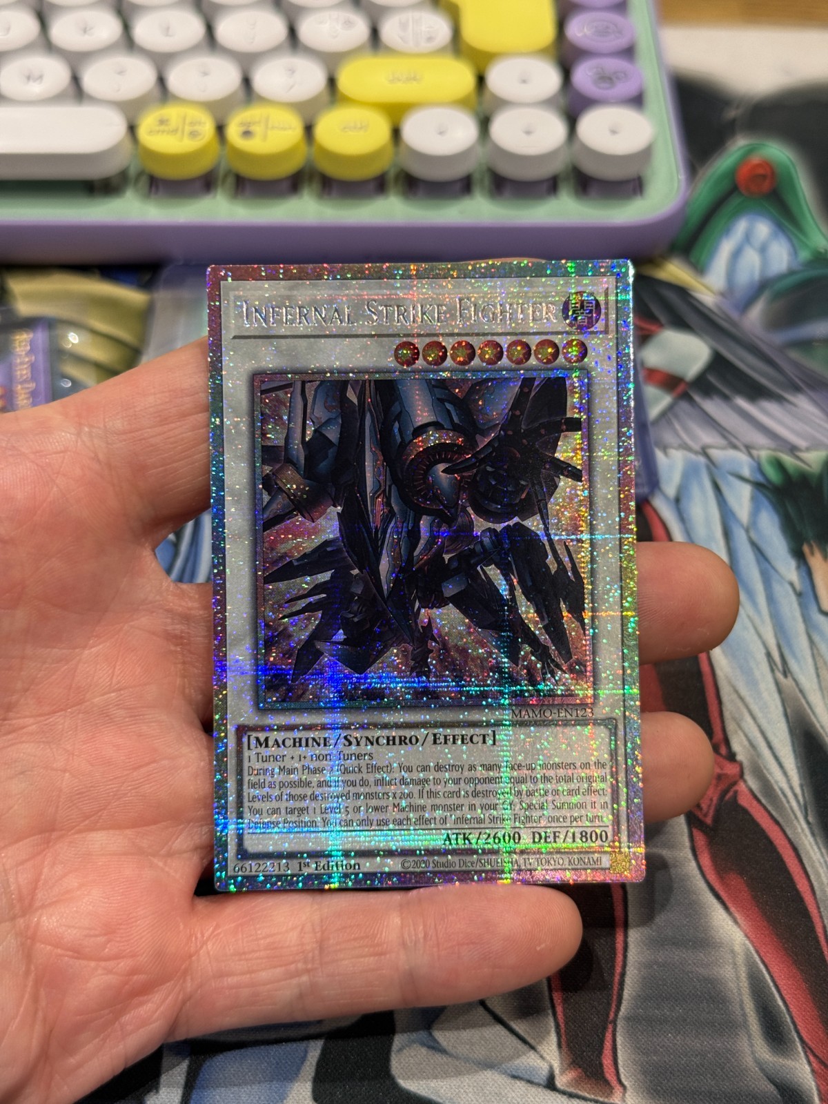 YUGIOH INFERNAL STRIKE FIGHTER STARLIGHT RARE MAMO-EN123 NEAR MINT
