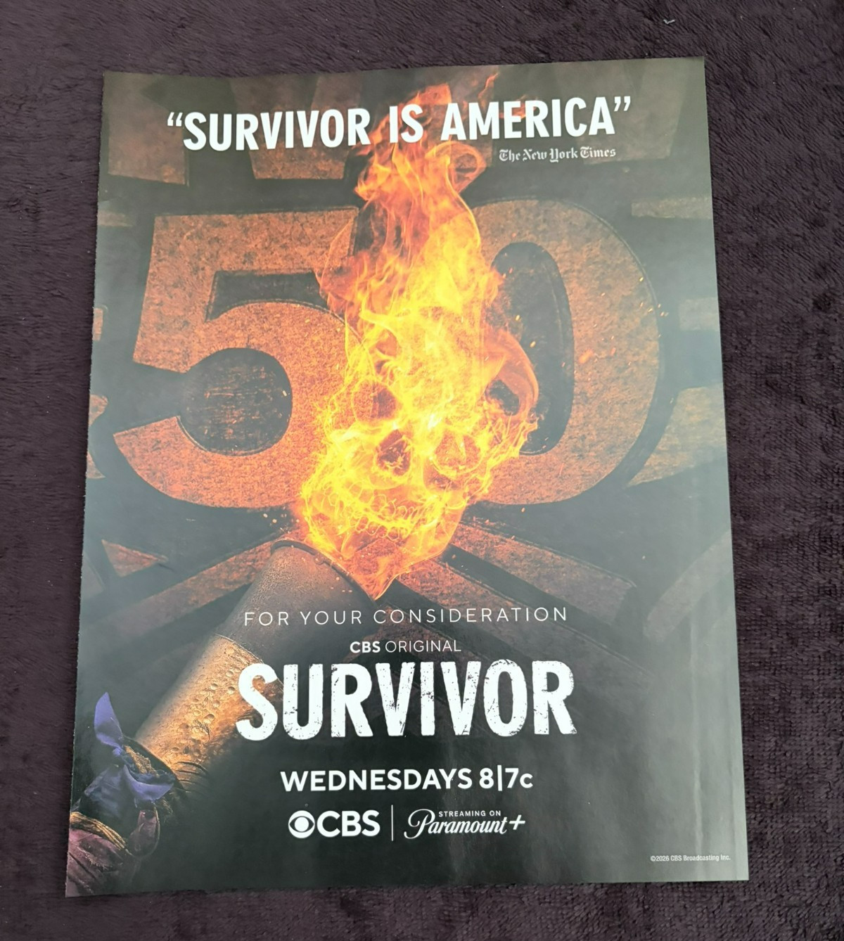 SURVIVOR 50 2026 Emmy ad Jeff Probst with 
