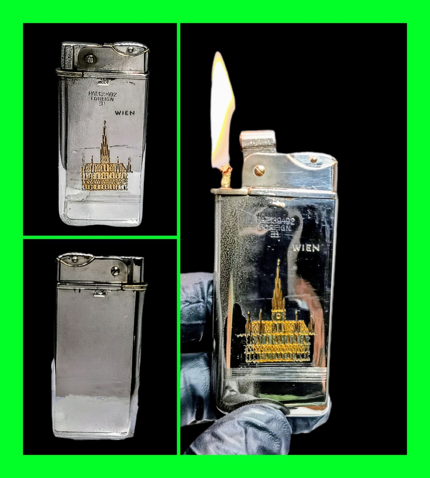 Extremely Rare Vintage Bernhardt And Myers Ltd Seigneur Petrol Cigarette Lighter