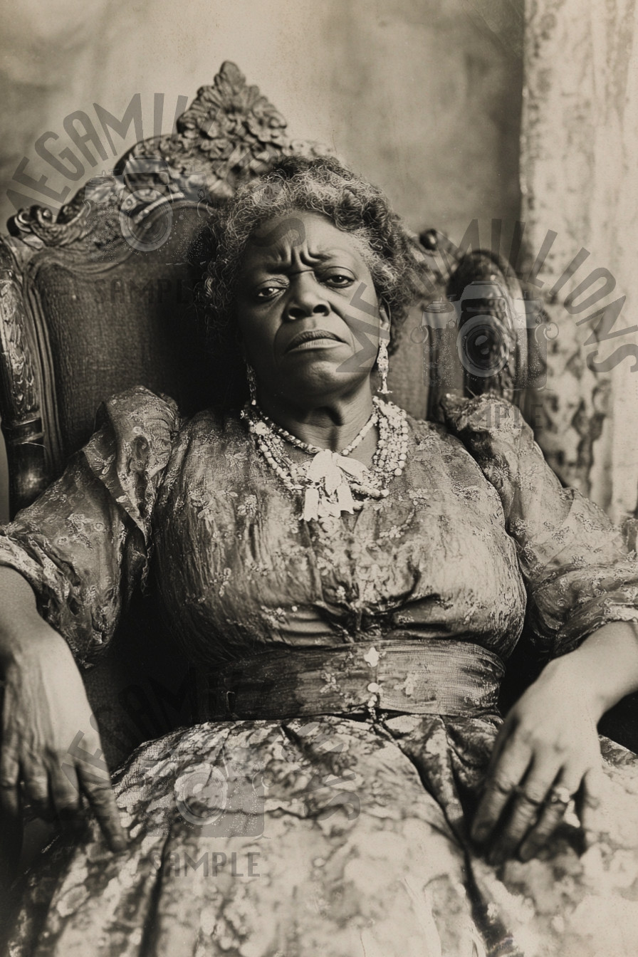 Victorian Era Vintage 1890s Photo of African American Woman 01 Wearing Dress