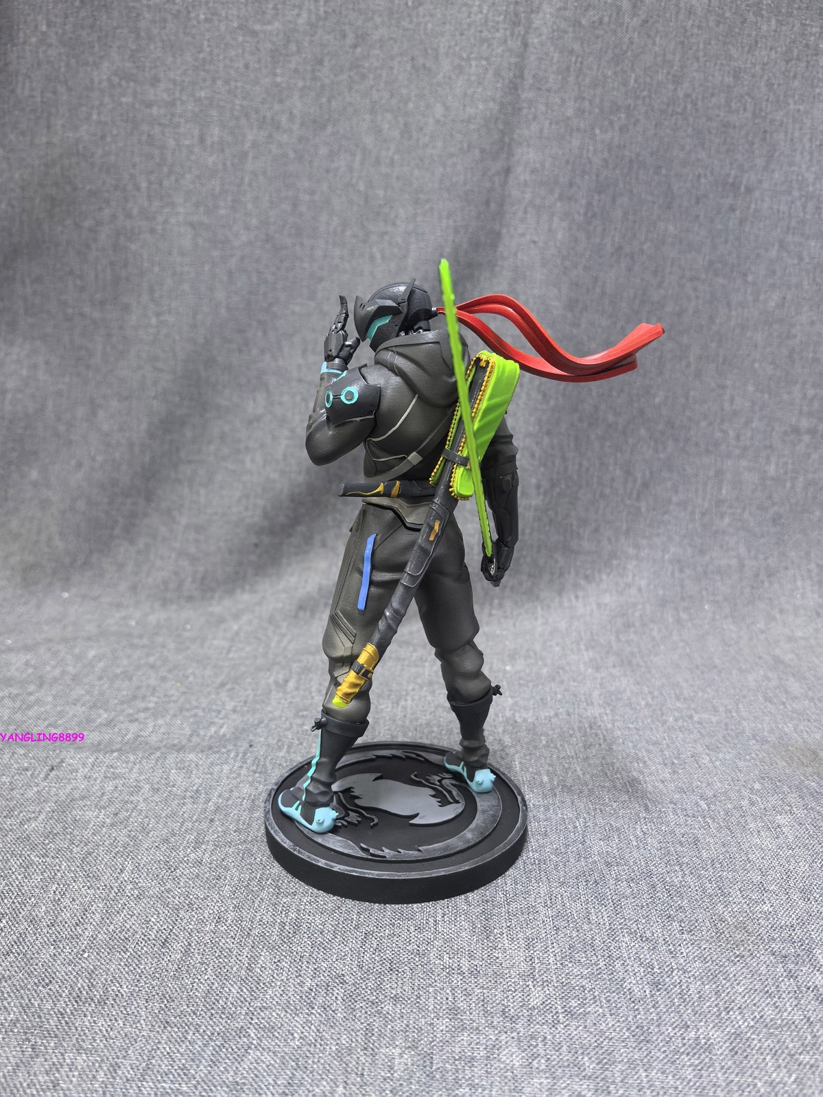 Overwatch Genji Handmade Resin Figure Model Collect w/ Base Fans Toy Gift 20cm