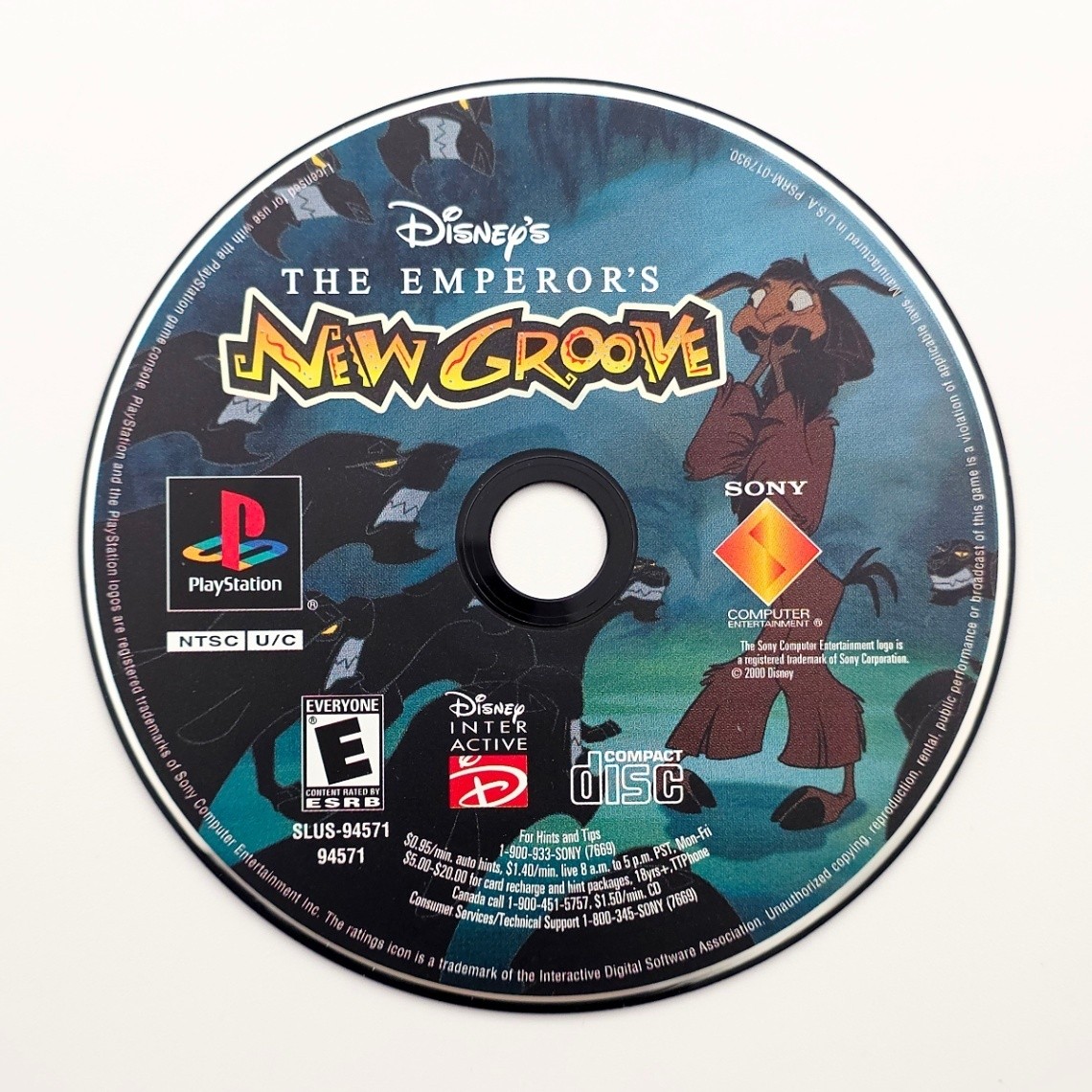 Disney's The Emperor's New Groove PlayStation PS1 Disc Only Authentic Tested