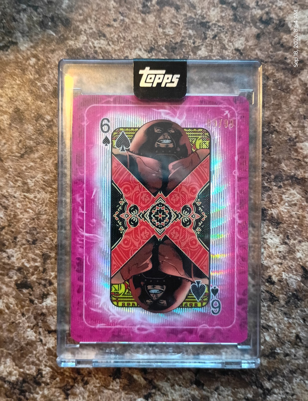 2025 Topps Mint Marvel Juggernaut Gambits Deck (6 of Spades) 09/99 #S-6