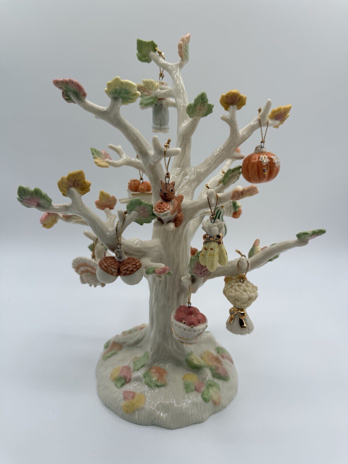 Lenox Autumn Delights Fall Harvest Thanksgiving Tree 12 Ornaments With BOX