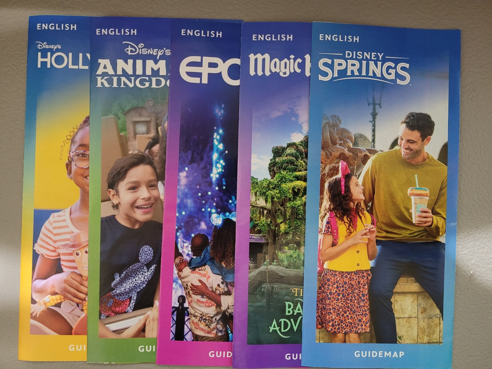 early 2024 Walt Disney World Theme Park Guide Maps 5 map brochures set NEW FS
