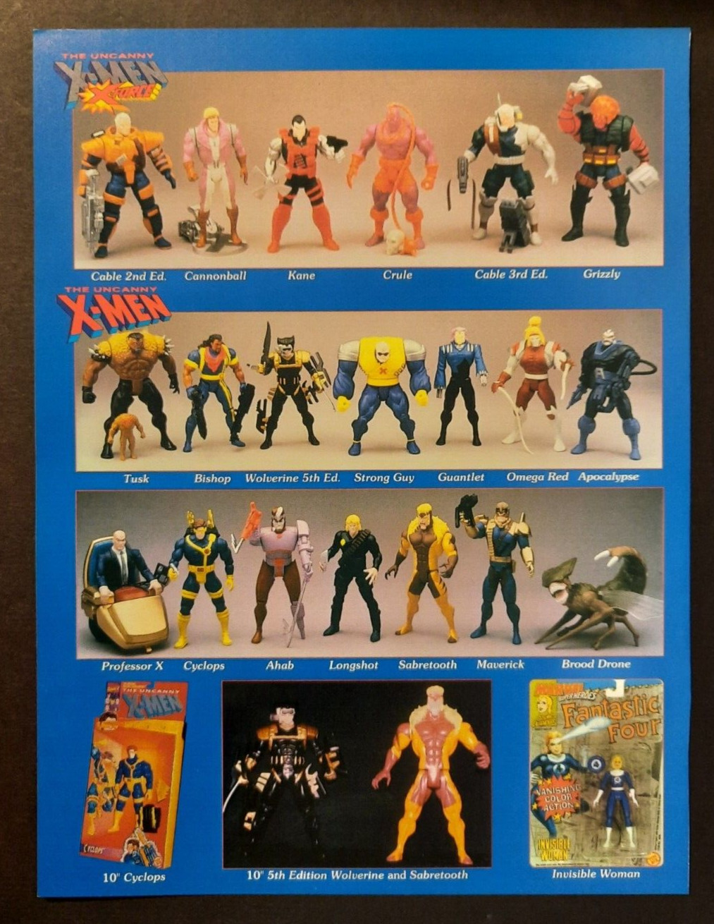 1994 X-MEN Action Figures Toybiz Sabretooth ~ Magazine Preview Page/PRINT AD