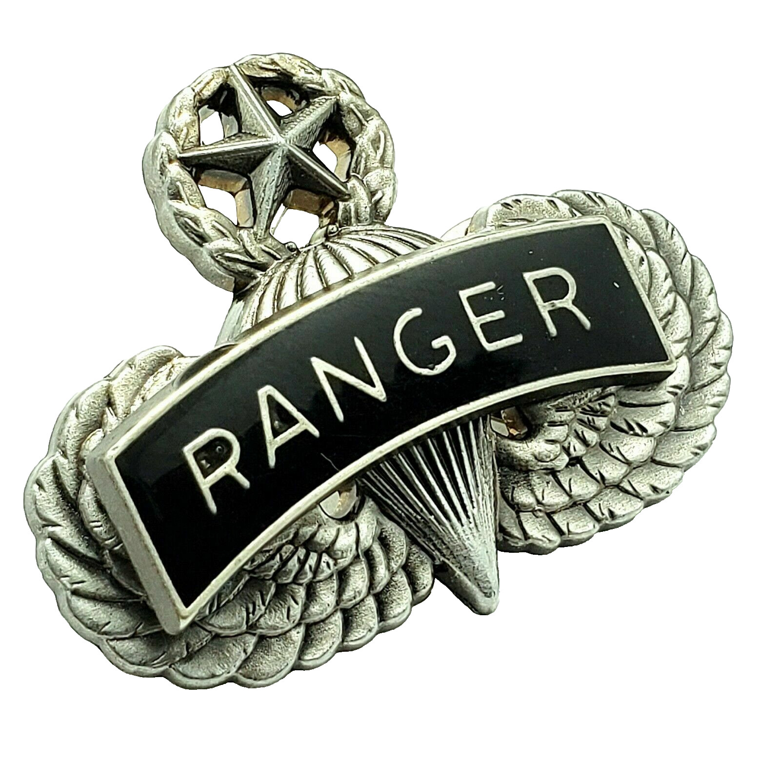 Airborne Master Jump wing RANGER Oxidized US Army Military Insignia Badge PIN