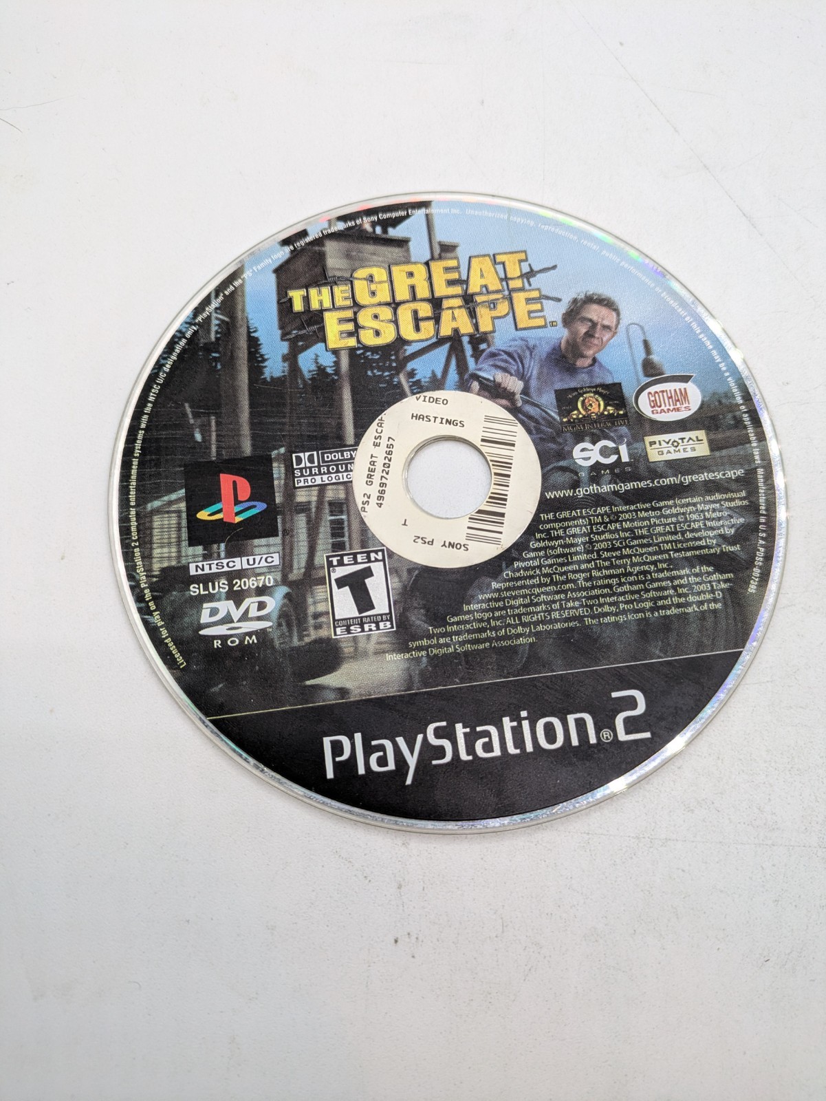 The Great Escape (Sony PlayStation 2, PS2) Disc Only | TESTED |J1245
