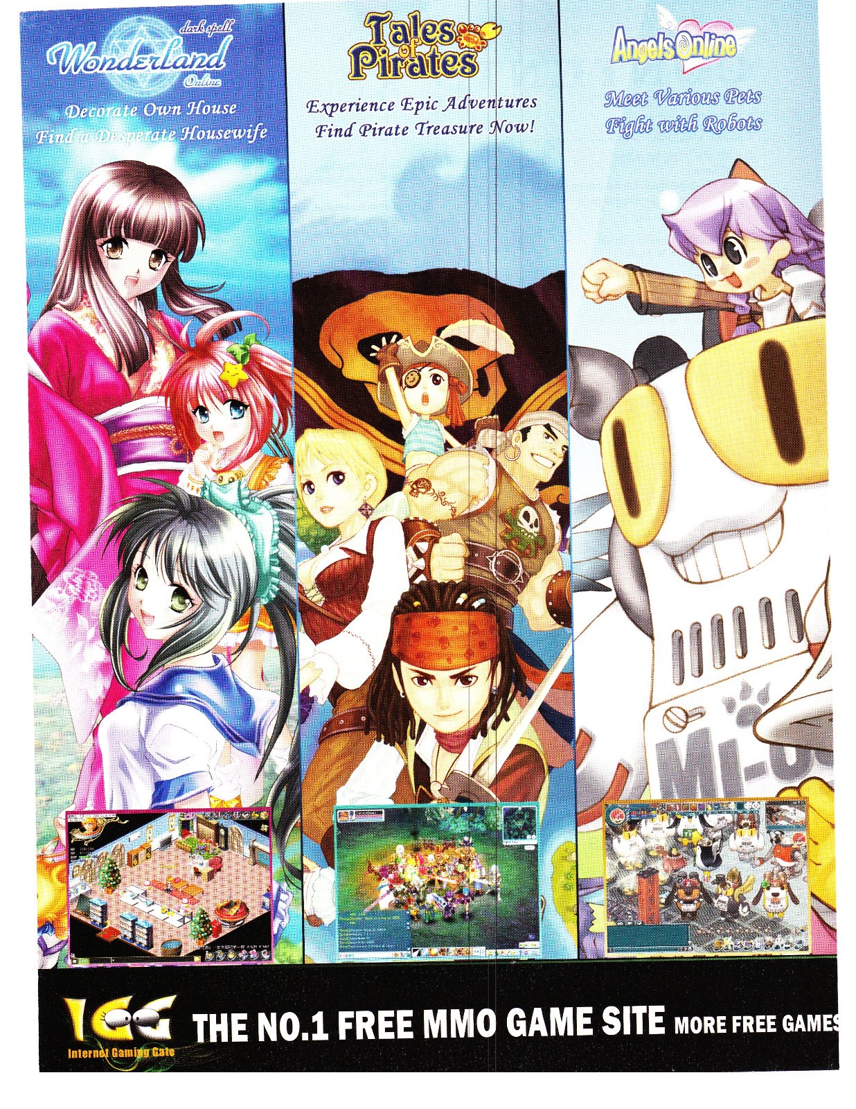 2008 Tales of Pirates Wonderland Online Angels Online Print Ad Beckett MMORPGs