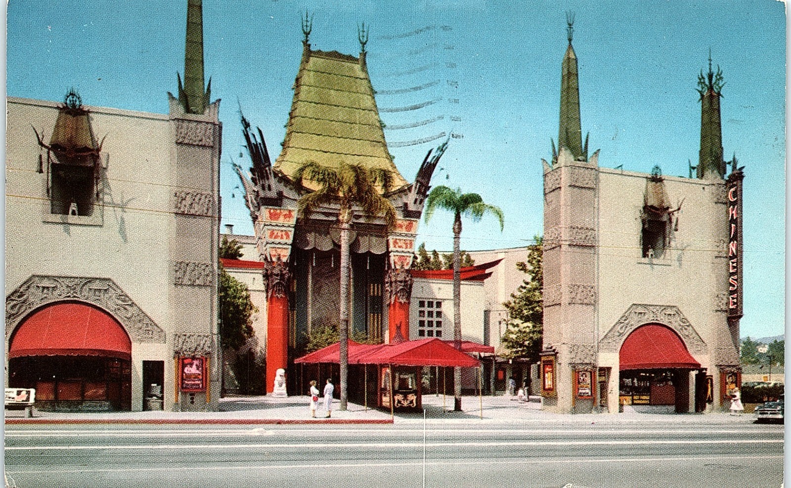 Vintage Postcard Grauman\'s Chinese Theatre Hollywood California Posted 1958