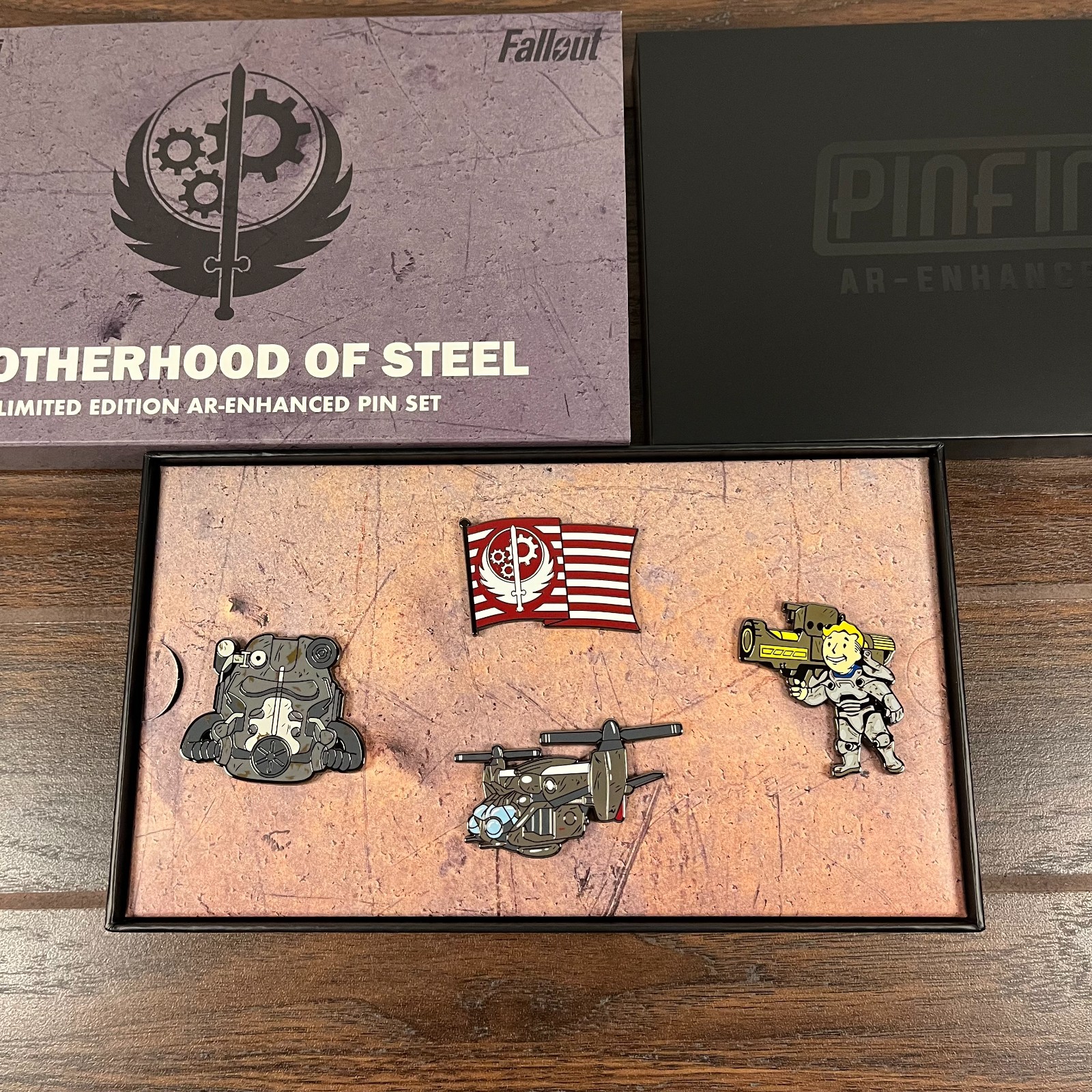Fallout Brotherhood of Steel BOS Enamel Pin Pinfinity Box Set 0259/2082