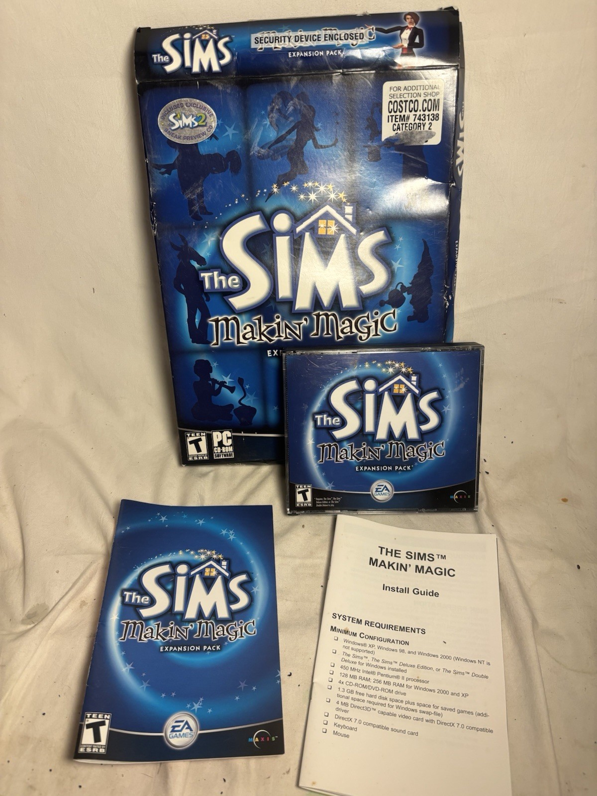 The Sims: Makin’ Magic (2003) Expansion Big Box PC CD-ROM CIB W/ Code